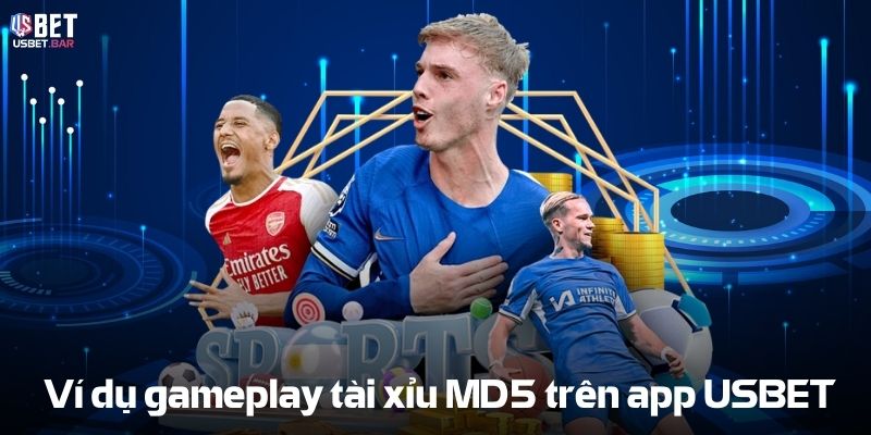 Ví dụ gameplay tải tài xỉu MD5 trên app USBET