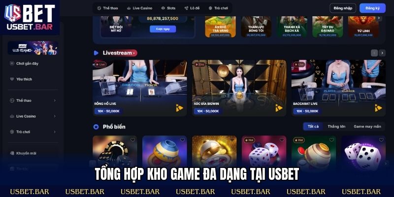 Trang Chủ Tổng hợp kho game đa dạng tại USBET